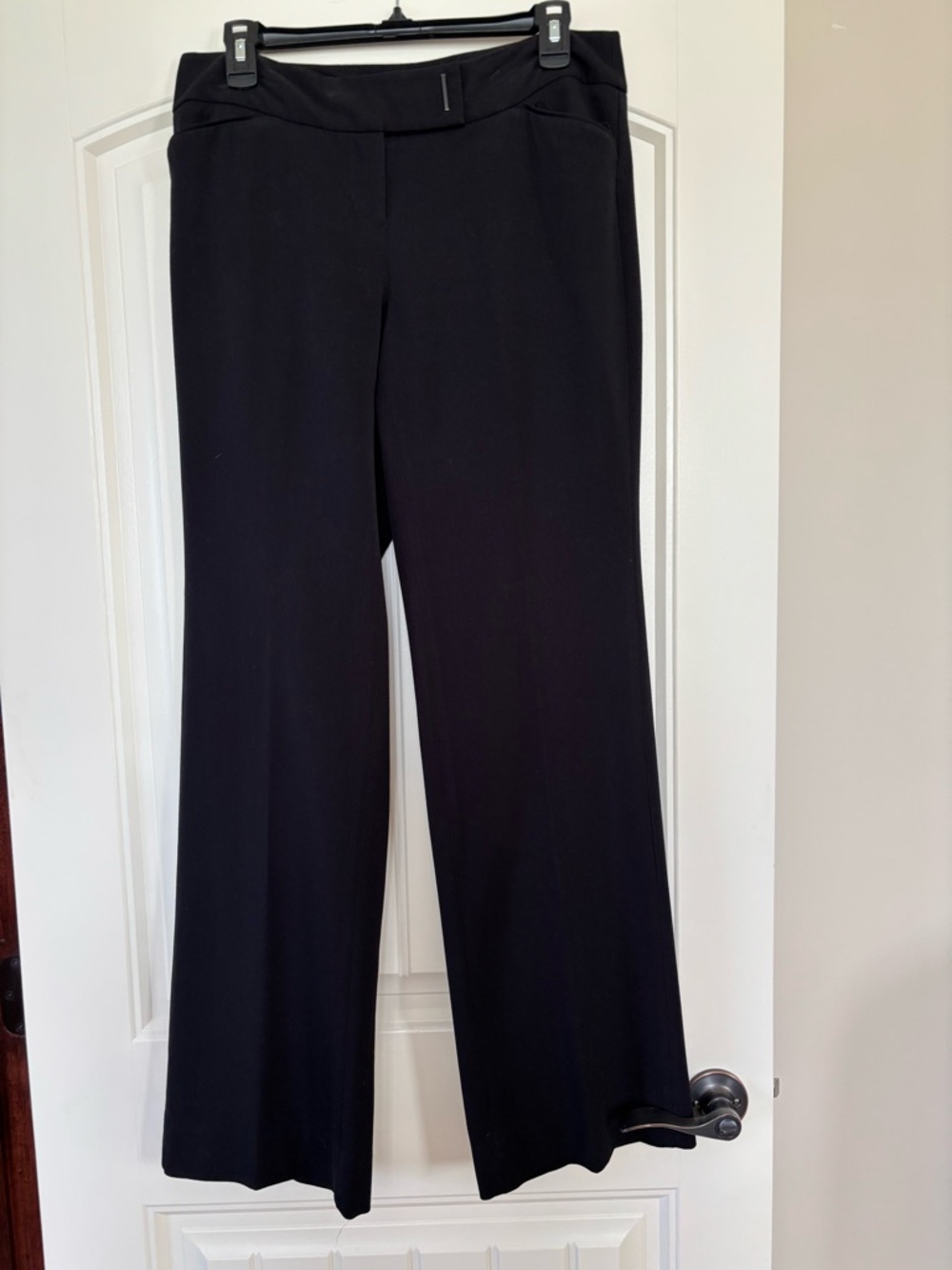 White House Black Market Legacy boot cut slacks. Sz 6, 33” inseam.